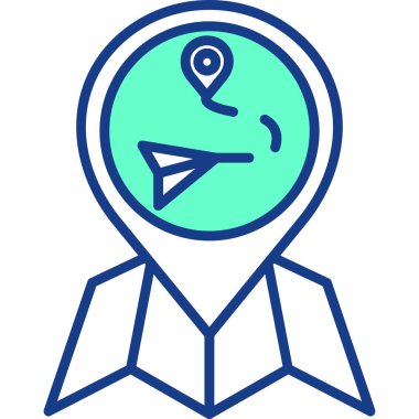 Harita konumu konumu simgesi - taslak biçimi