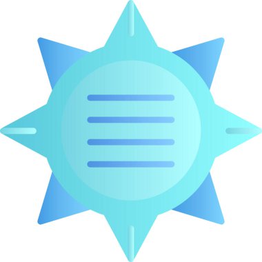 Mavi bir simgenin vektör illüstrasyonu