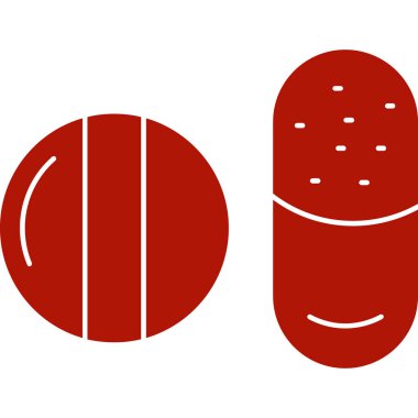 Kırmızı hapların vektör kümesi