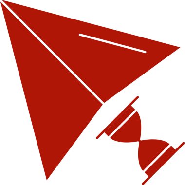 Kırmızı üçgenin vektör çizimi