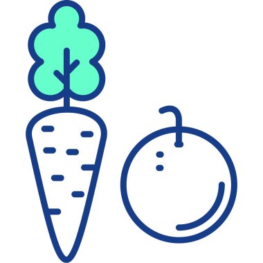 Havuç. Web simgesi basit tasarım