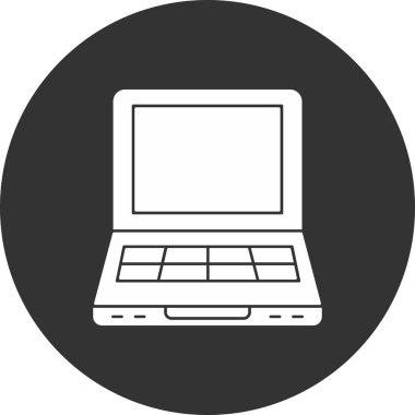 Dizüstü bilgisayar simgesinin vektör çizimi