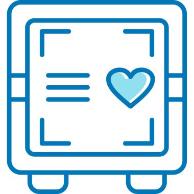 Kalp ikonu. Web için aşk vektör simgelerinin özet çizimi