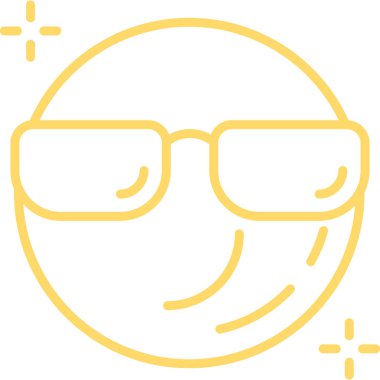 Şirin bir yüz simgesinin vektör çizimi