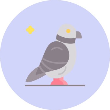 kuş simgesi vektör illüstrasyonu