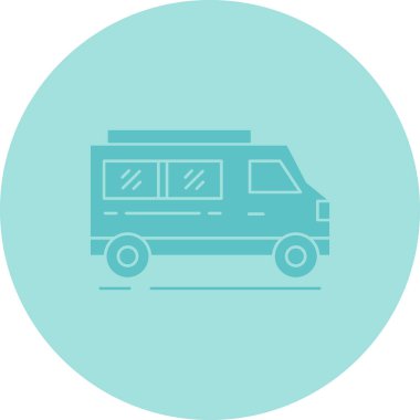 Van web simgesi vektör illüstrasyonu