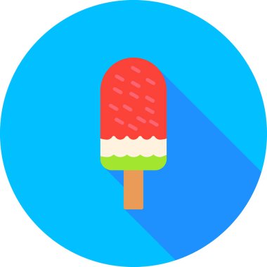 dondurma düz simgesi, vektör, illüstrasyon