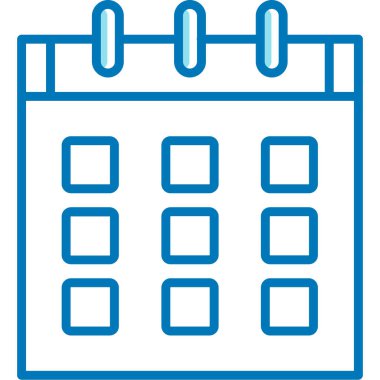 Takvim simgesi vektör illüstrasyonu