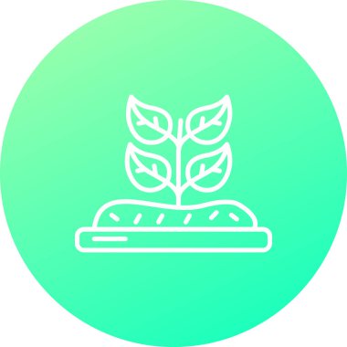 Bir bitki simgesinin vektör illüstrasyonu