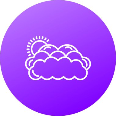 Bulut simgesi vektör illüstrasyonu