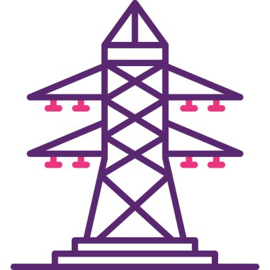 Kule. Web simgesi basit illüstrasyon