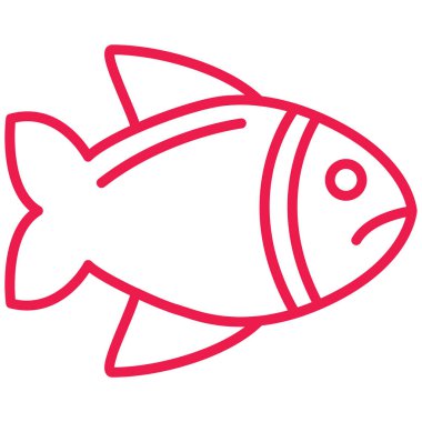 Balık ikonu. vektör illüstrasyonu