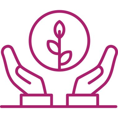 Bitki. Web simgesi basit illüstrasyon