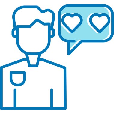 kalp ve sohbet ile konuşma kabarcığı