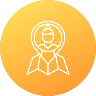 Çanta ikonlu bir adam. vektör illüstrasyonu