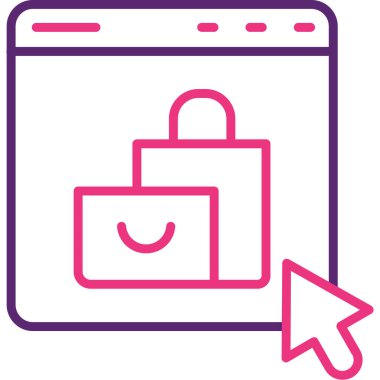 Alışveriş. Web simgesi basit illüstrasyon