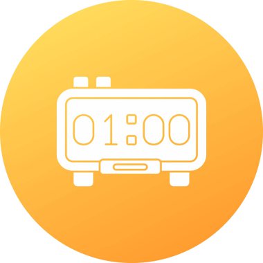 Alarm saat simgesi vektör illüstrasyonu