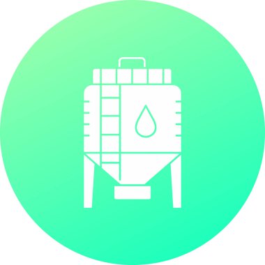 vector illustration of oil tank icon