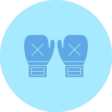 İki boks eldiveni ikonu. Basit resimleme