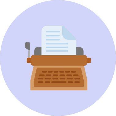 Daktilo simgesi. Vektör çizim