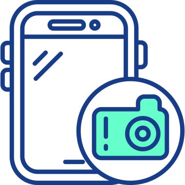 Kamera. Web simgesi basit illüstrasyon