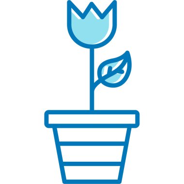 Çiçek bitkisi. Basit illüstrasyon