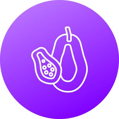 Benzersiz avokado vektör kabartma simgesi