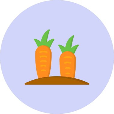 Havuç. Web simgesi basit illüstrasyon