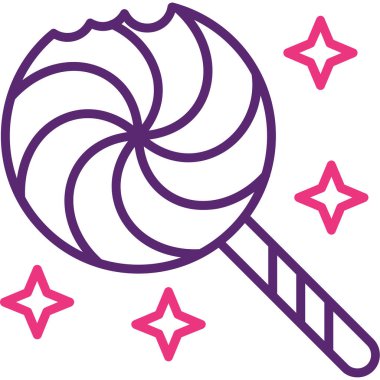 Lolipop. Web simgesi basit illüstrasyon