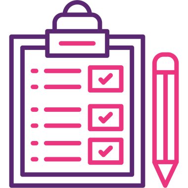 Kontrol listesi. Basit simge