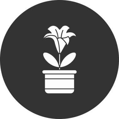 Bitki simgesinin vektör illüstrasyonu