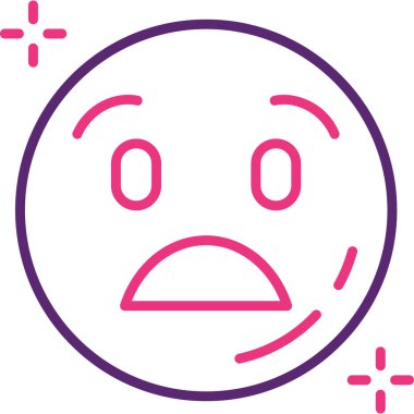 Üzücü simge vektör illüstrasyonu