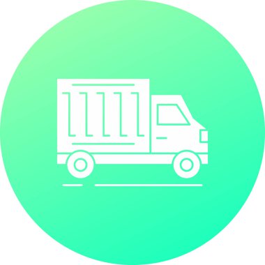 Kamyon Simgesi Moda Biçiminde İzole Arkaplan