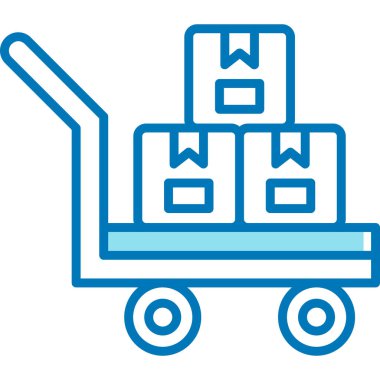 Taşıyıcı kutular simgesi. Beyaz arkaplanda izole edilmiş web için taşıyıcı kutuları vektör simgesi