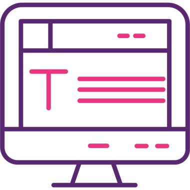 Tarayıcı. Web simgesi basit illüstrasyon