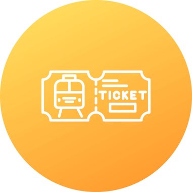 tren bileti simgesi vektörü