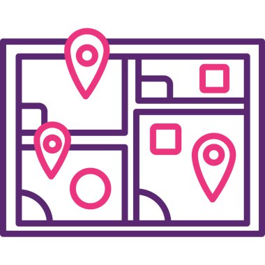 harita konumu simgesi. vektör çizim