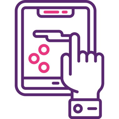 Akıllı telefon. Web simgesi basit illüstrasyon