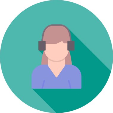 Kulaklık. Web simgesi basit illüstrasyon