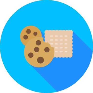 Kurabiye. Web simgesi basit illüstrasyon