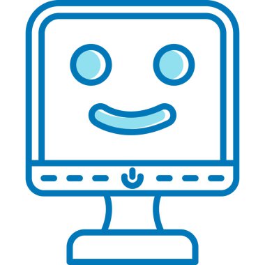 robot ikon vektör illüstrasyonu