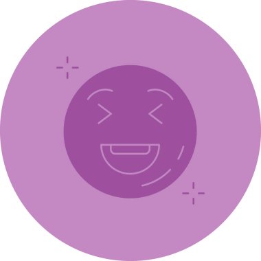 Mutlu emoji. Basit illüstrasyon