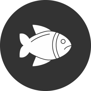 balık simgesi vektör illüstrasyonu