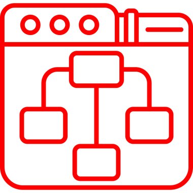 tarayıcı simgesi, vektör illüstrasyonu