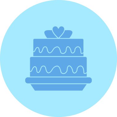 Kek. Web simgesi basit illüstrasyon