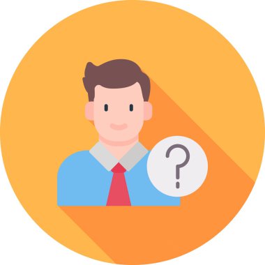 Düz vektör ikonu fikri olan iş adamı, iş adamı simgesi