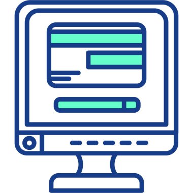 Web tarayıcı simgesi, basit satır illüstrasyonu