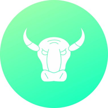 Boğa simgesi, vektör illüstrasyonu