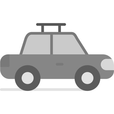 Otomobil Düz Vektör Simgesi
