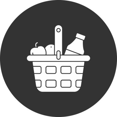 Soyut arkaplanda sepet simgesi izole edildi